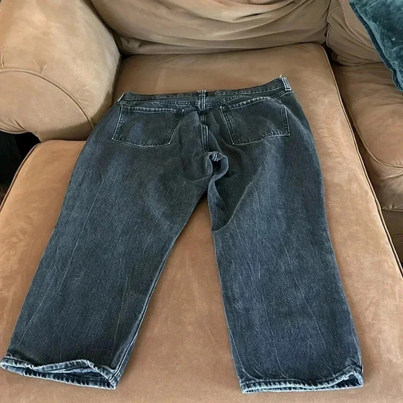 Old Navy High Rise Slouchy Straight Black denim Jeans - Picture 6 of 6